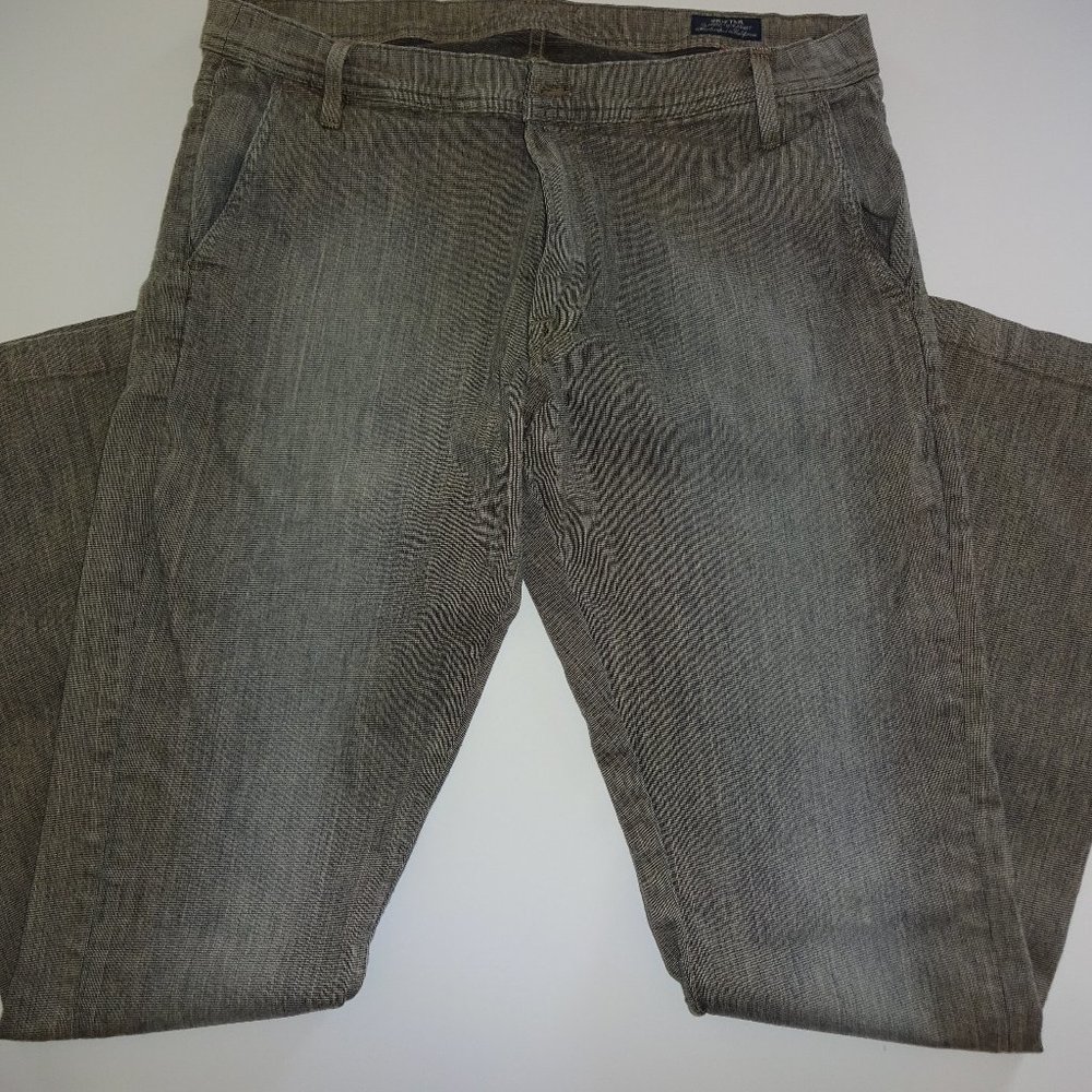 Mens Grey Agave Denimsmith Denim Jeans Grifter Classic Straight 36 Stretch USA